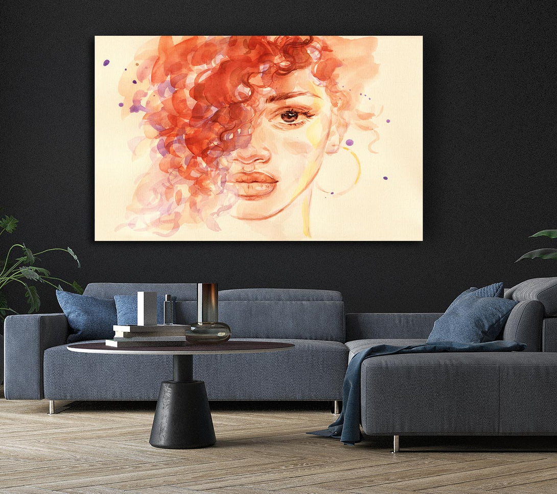  A Canvas Print of The Face Of Watercolour Canvas Art