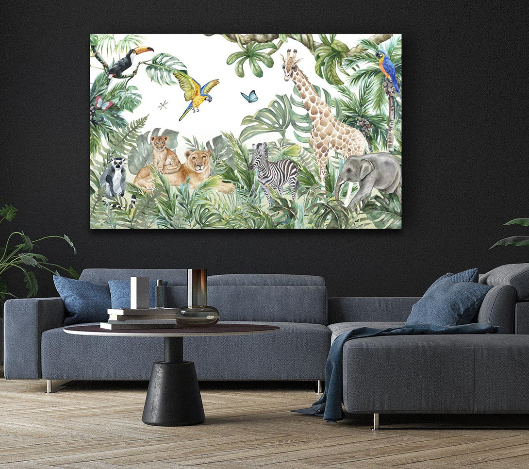  A Canvas Print of Safari Jungle Adventure Canvas Print
