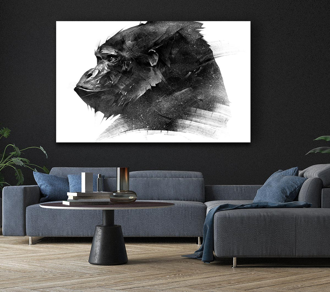  A Canvas Print of Washed Out Gorilla Canvas Art