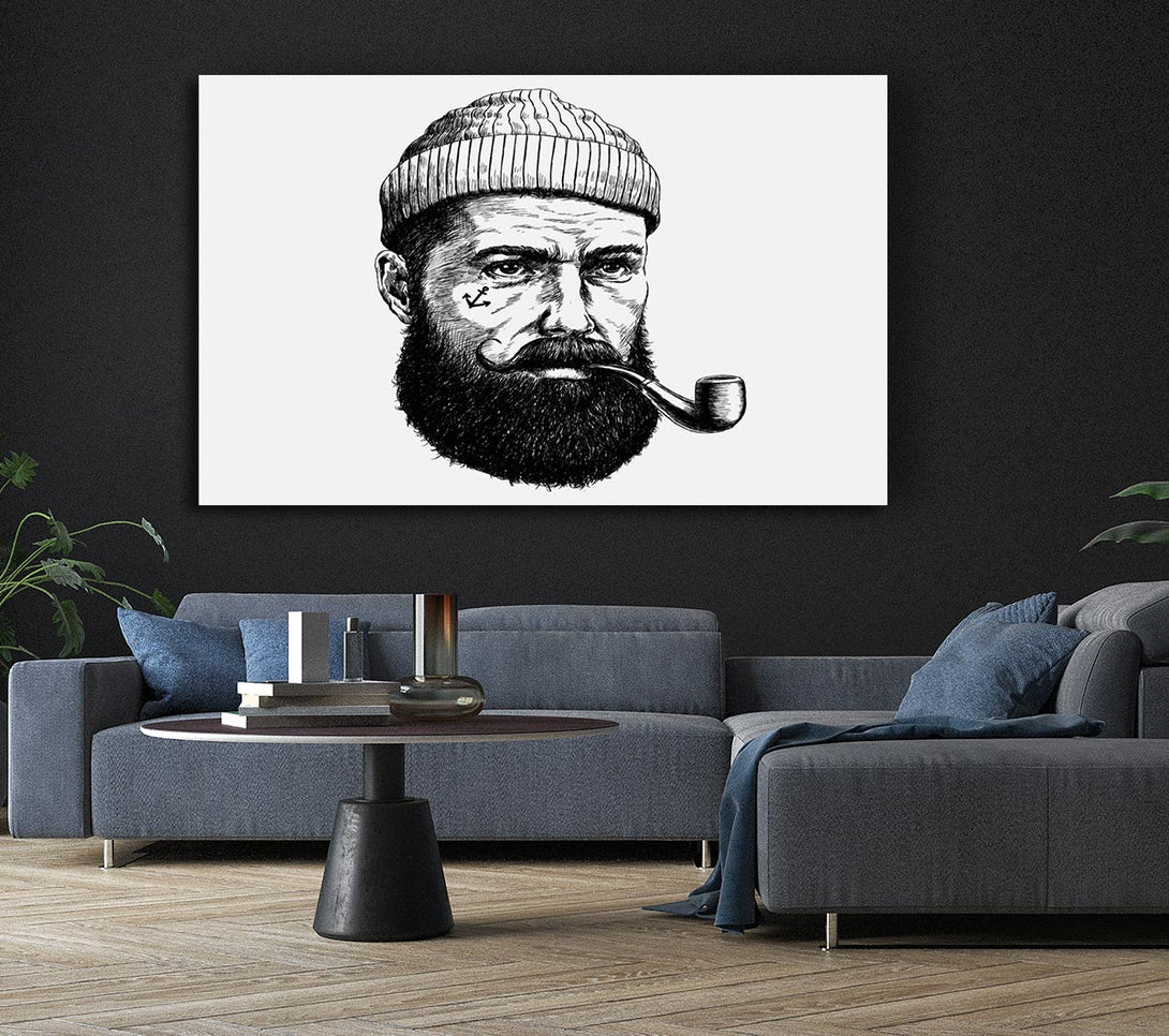  A Canvas Print of Hipster Smoker Canvas Wall Art