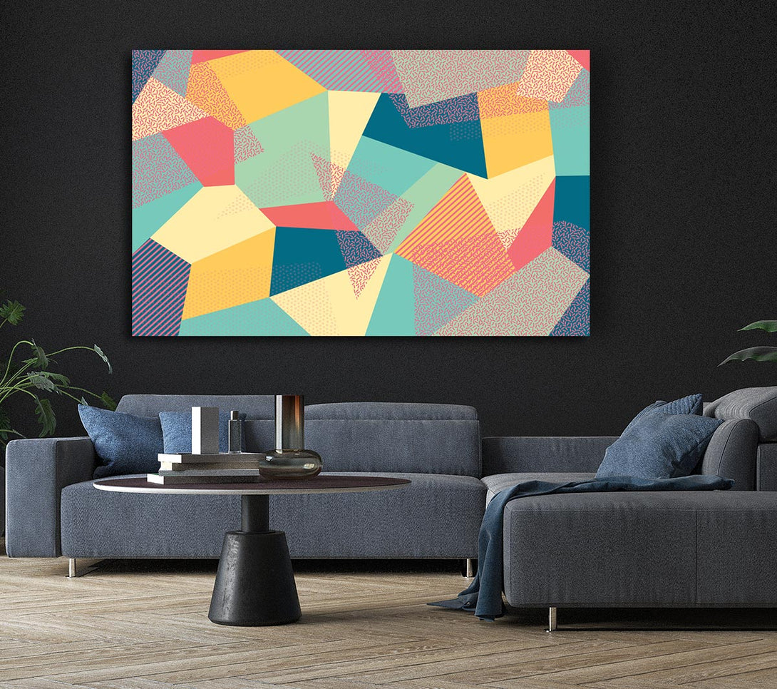  A Canvas Print of Abstract Triangles Canvas Print