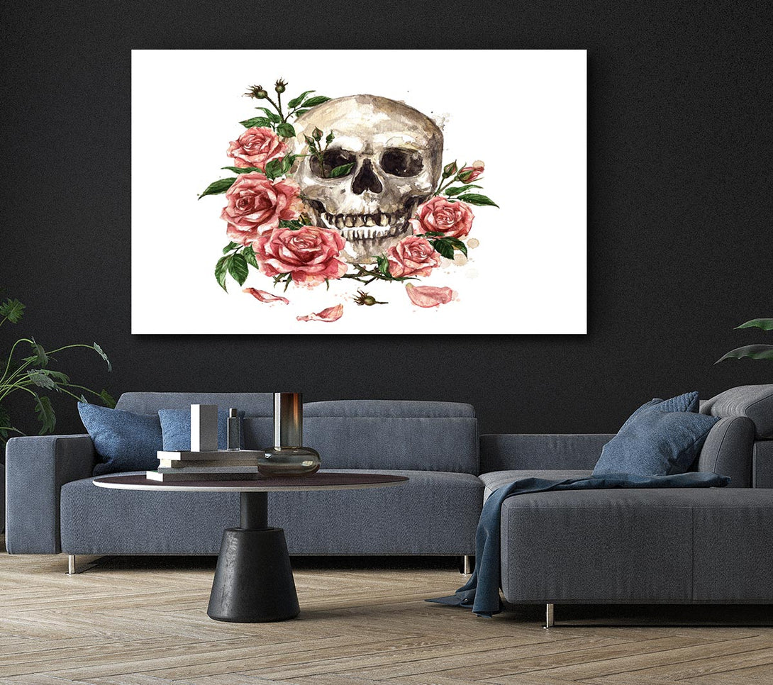  A Canvas Print of The Floral Skull Canvas Wall Art