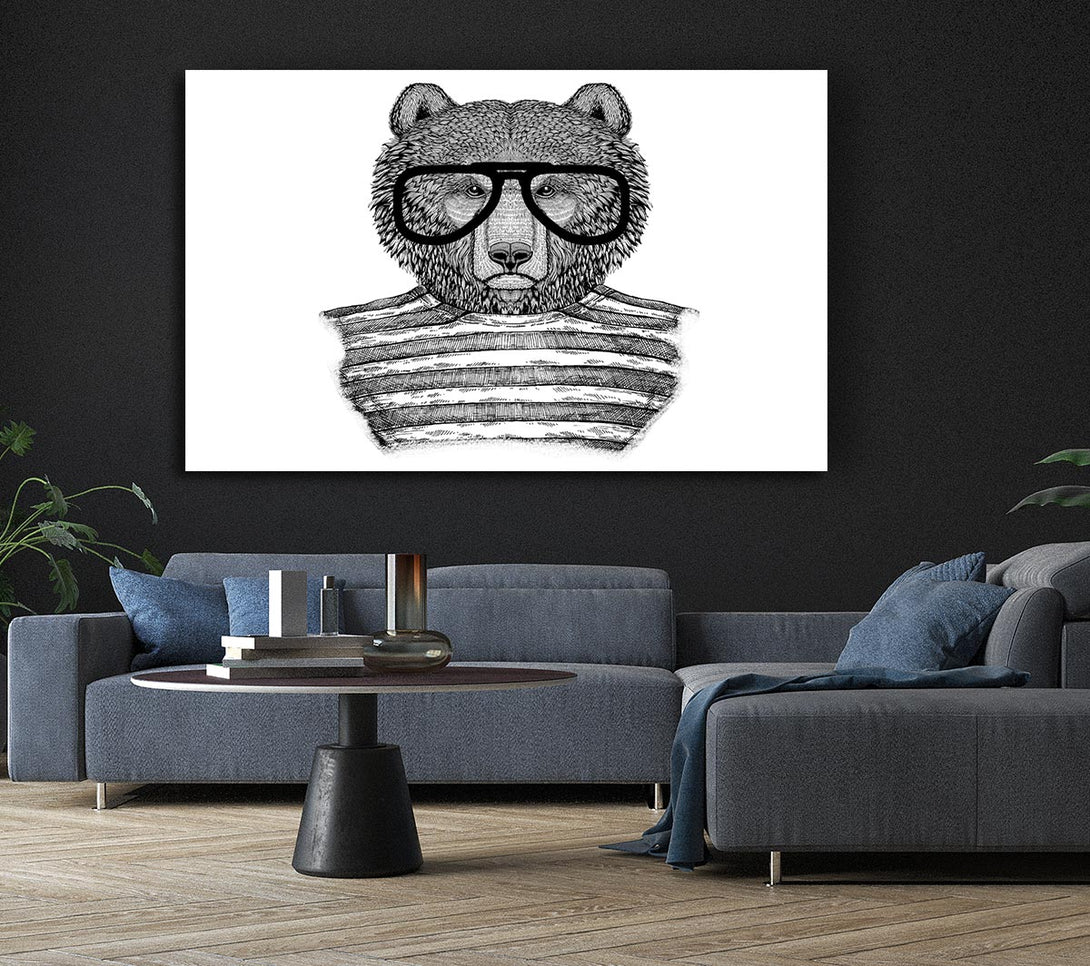  A Canvas Print of The Bear With Glasses Canvas Art