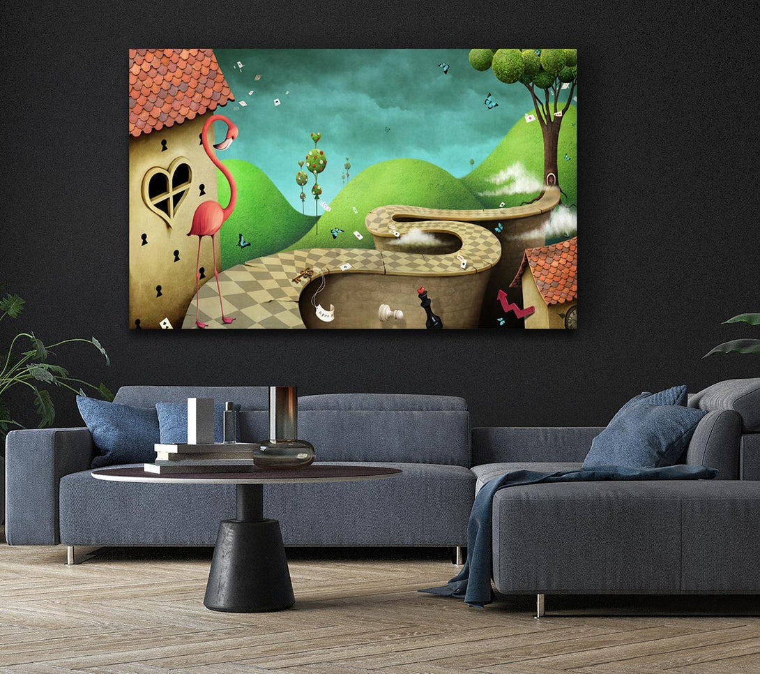  A Canvas Print of Alice In Wonderland Road Canvas Art