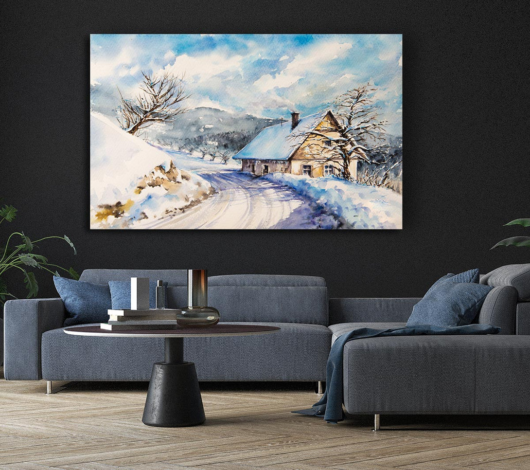  A Canvas Print of The Winter Retreat Canvas Wall Art
