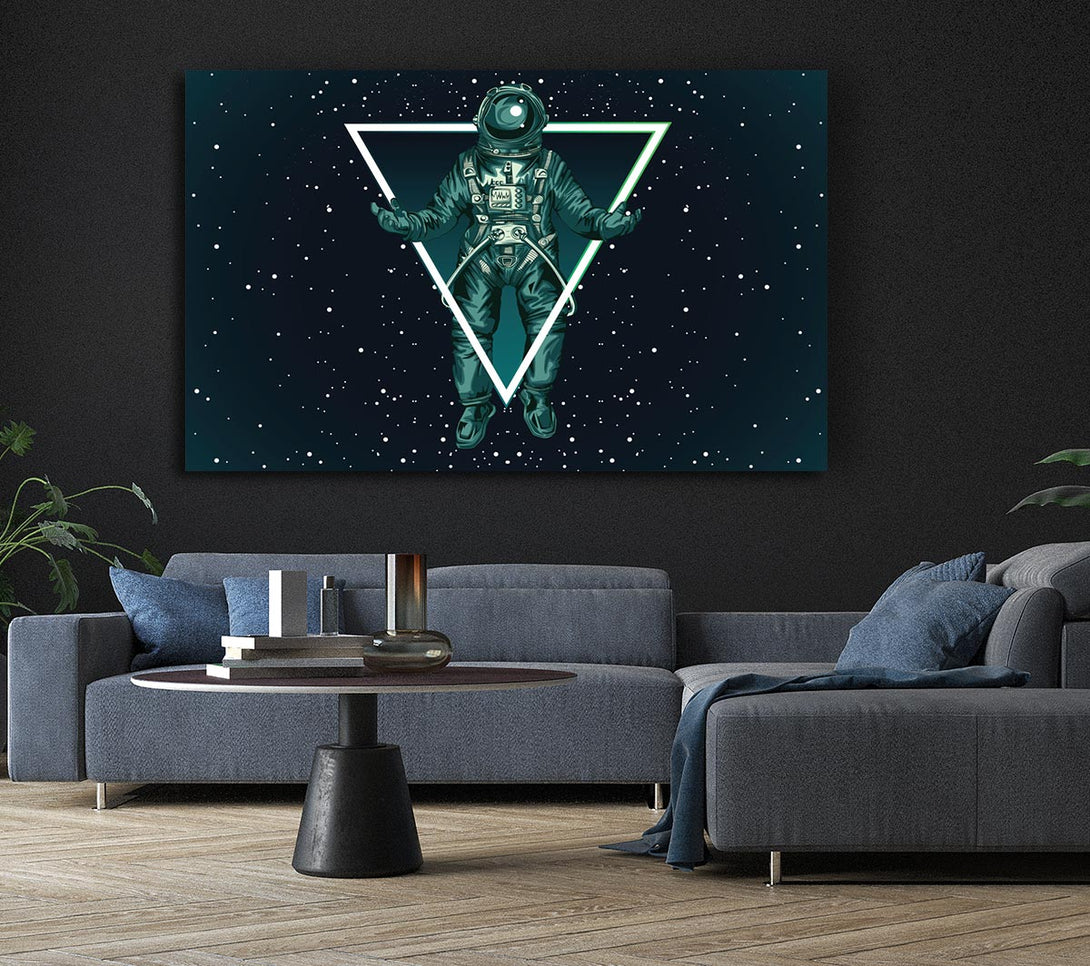  A Canvas Print of Triangle Space Man Canvas Print
