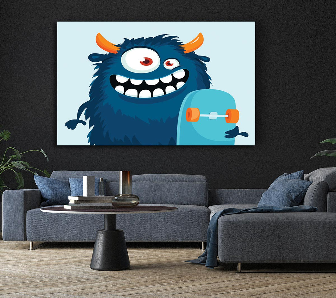  A Canvas Print of Monster Skateboarder Canvas Art