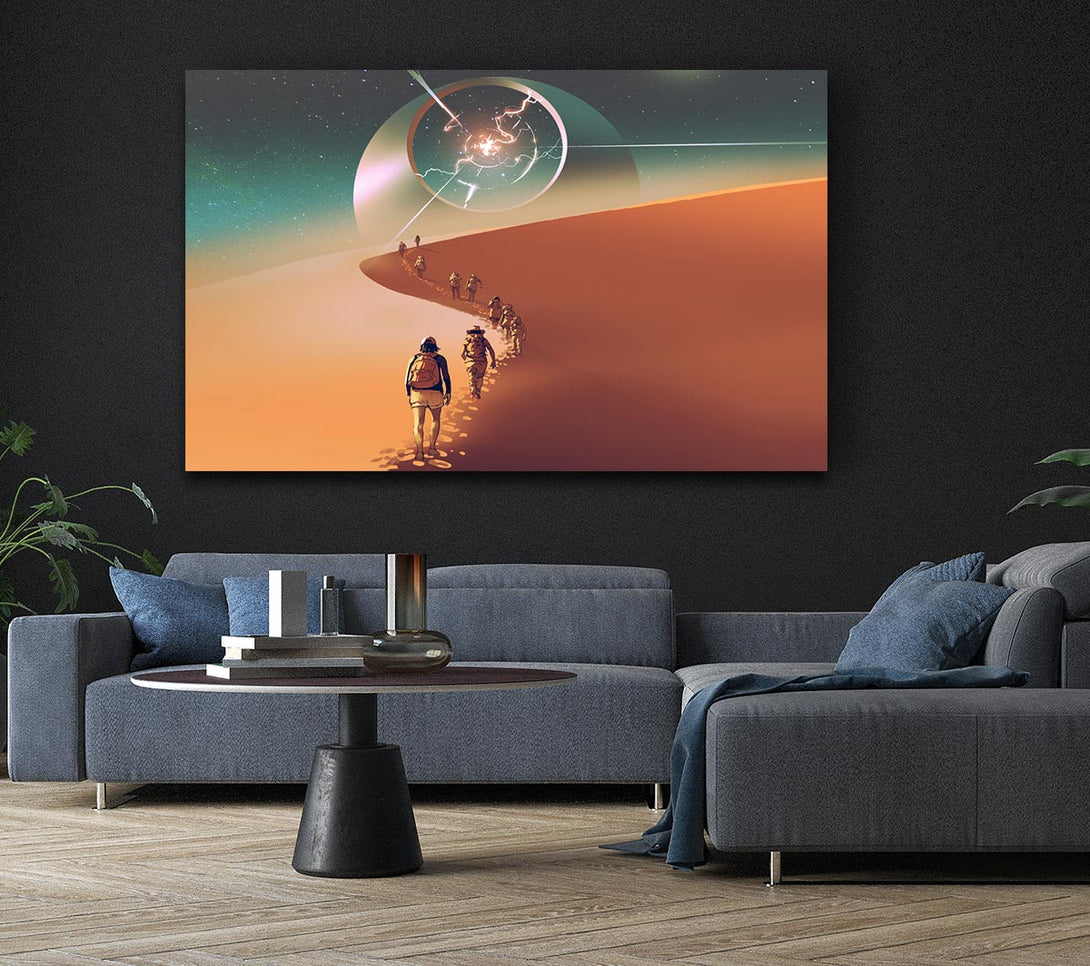  A Canvas Print of Walking To The Fallen Star Canvas Wall Art