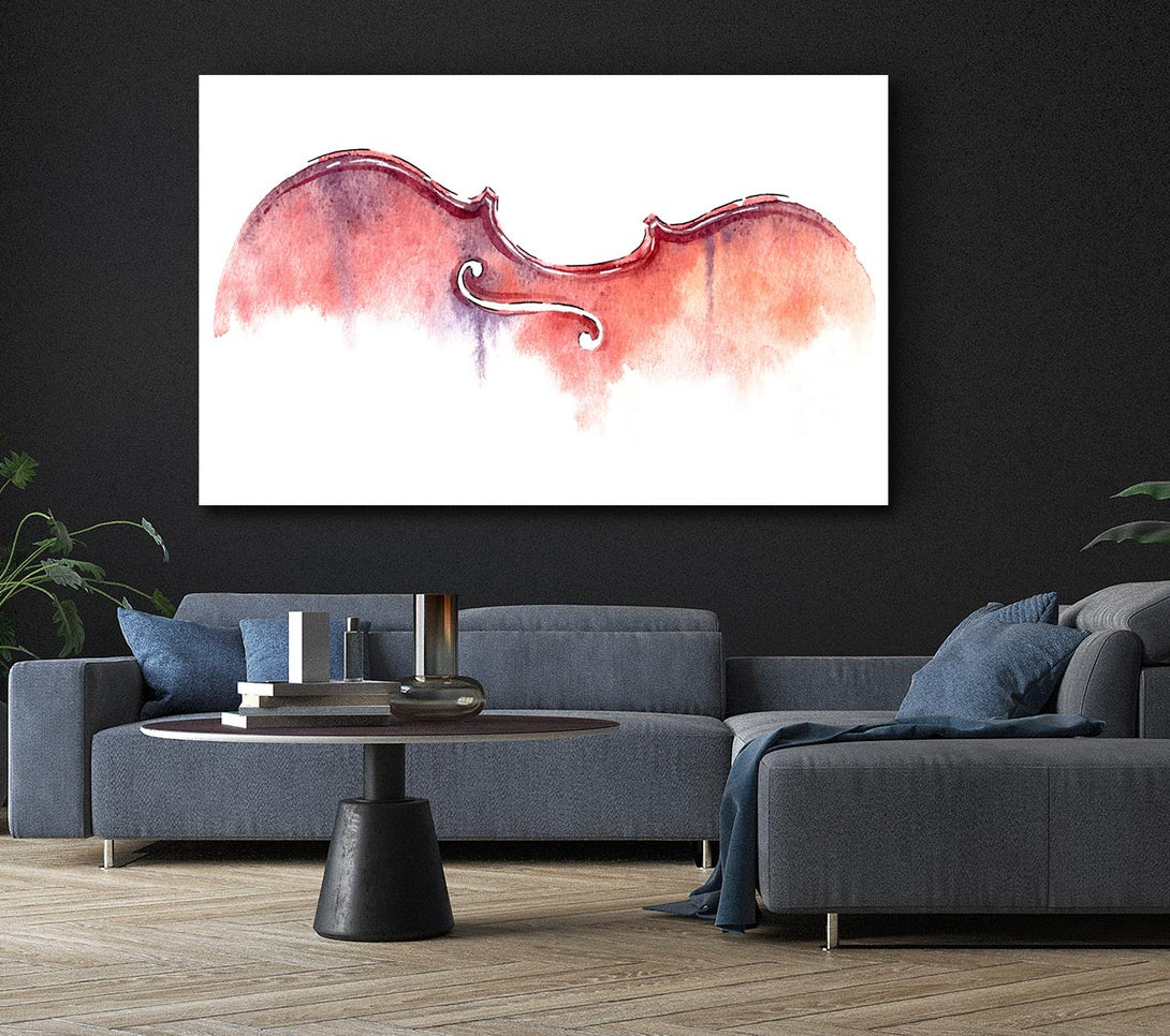  A Canvas Print of Violin Half Art Canvas Wall Art