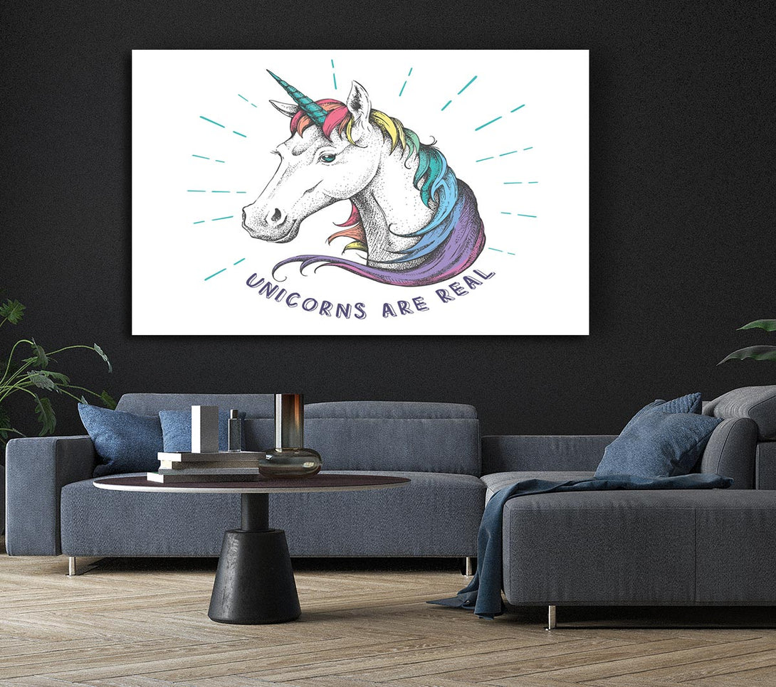  A Canvas Print of Unicorns Are Real Canvas Art