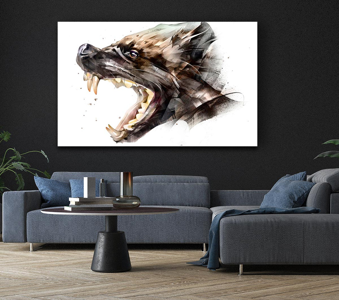  A Canvas Print of Hyena Head Canvas Wall Art