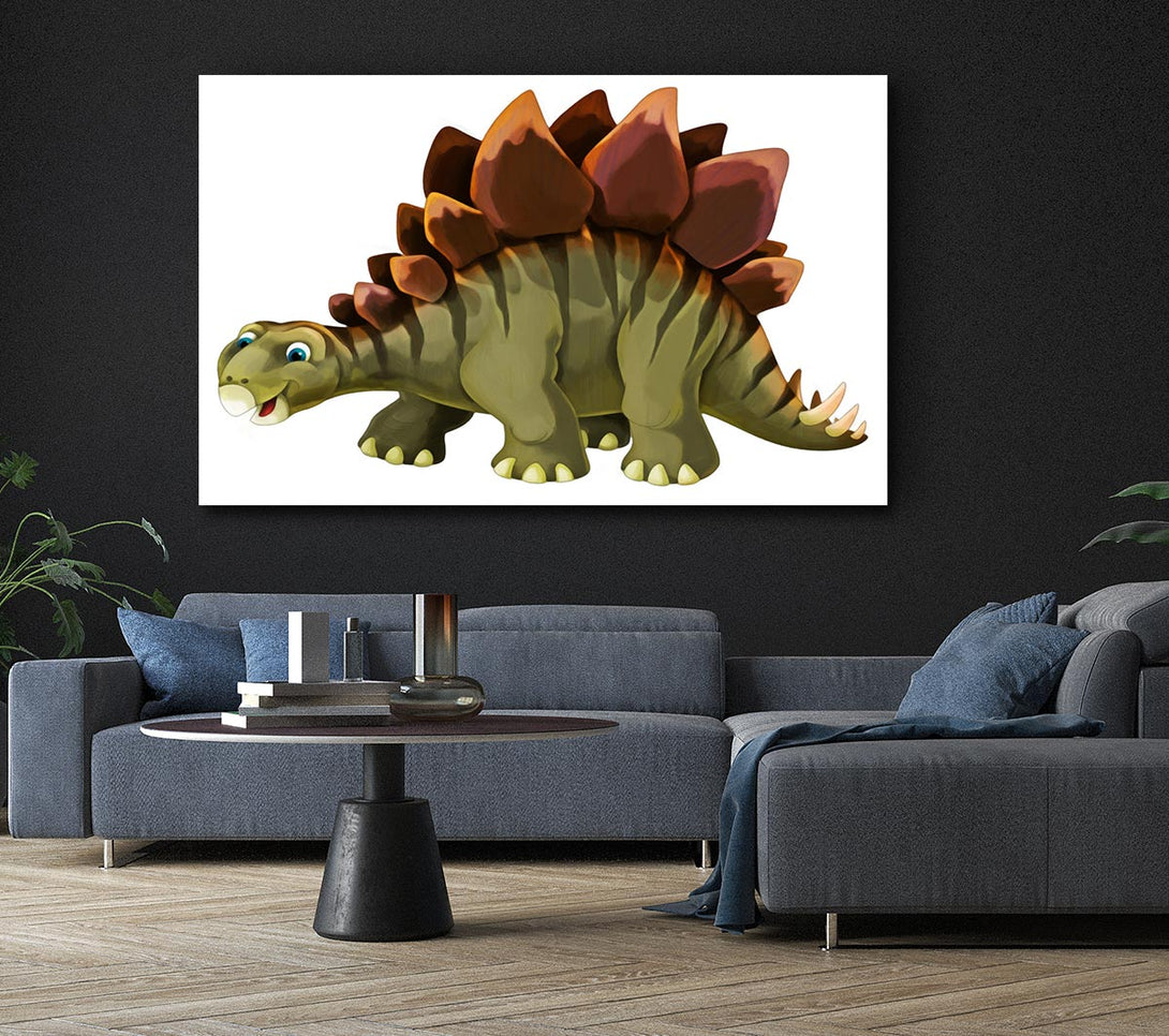  A Canvas Print of The Happy Stegosaurus Canvas Art