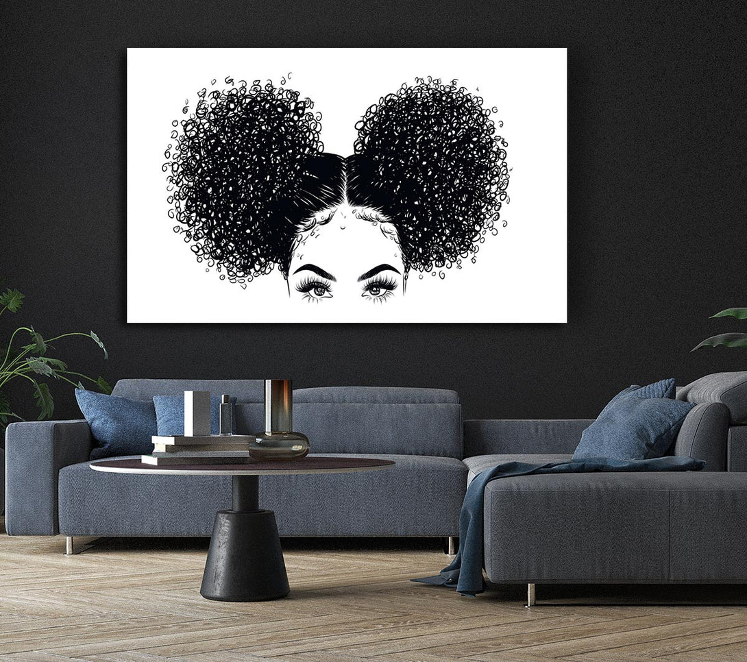  A Canvas Print of Funk Hair Woman Canvas Wall Art