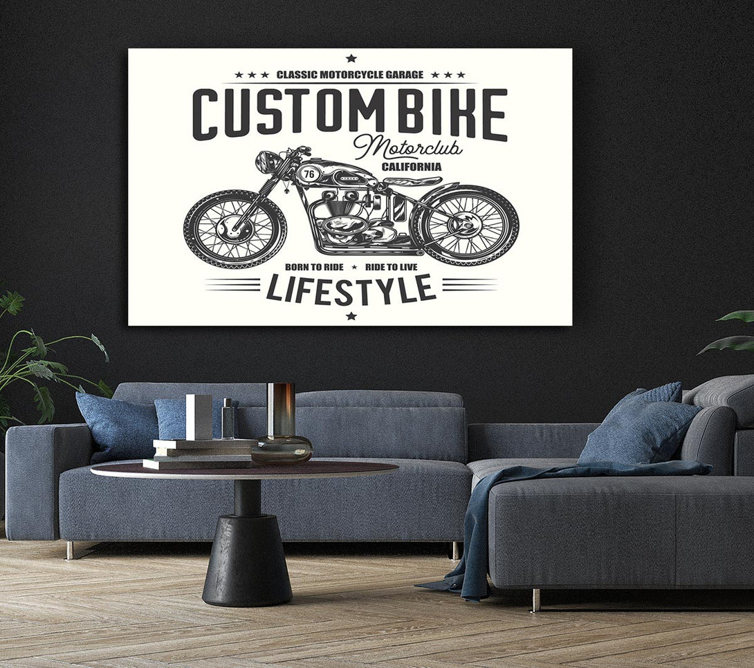  A Canvas Print of Custom Bike Motor Club Canvas Print