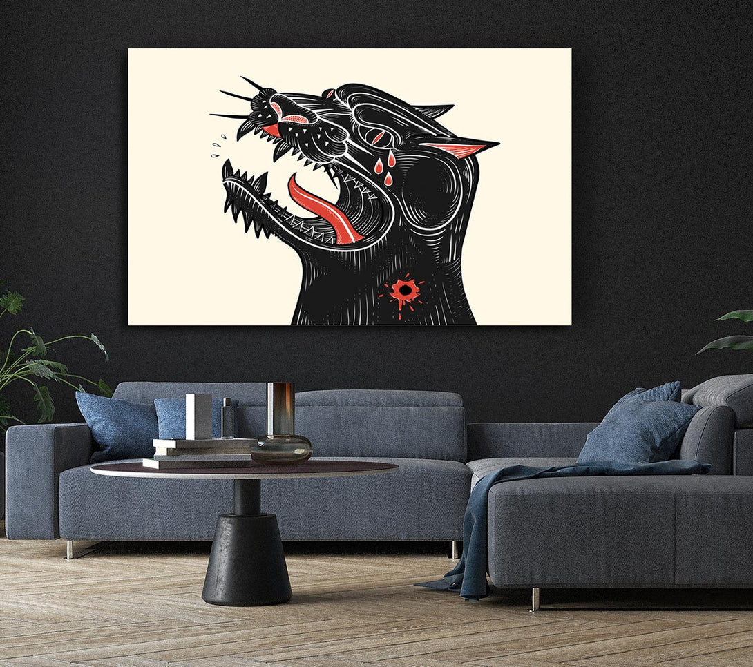  A Canvas Print of Tattoo Jaguar Canvas Wall Art