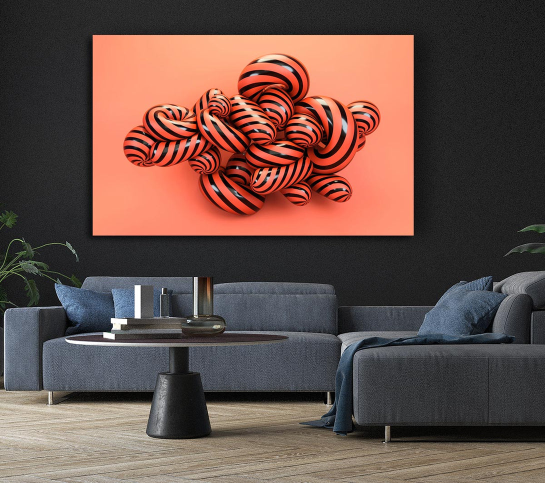  A Canvas Print of Twisty Stripey Mess Canvas Art