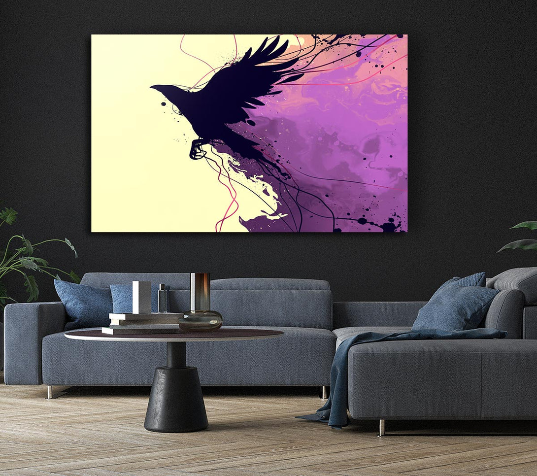  A Canvas Print of Blackbird Breaking The Boundries Canvas Wall Art