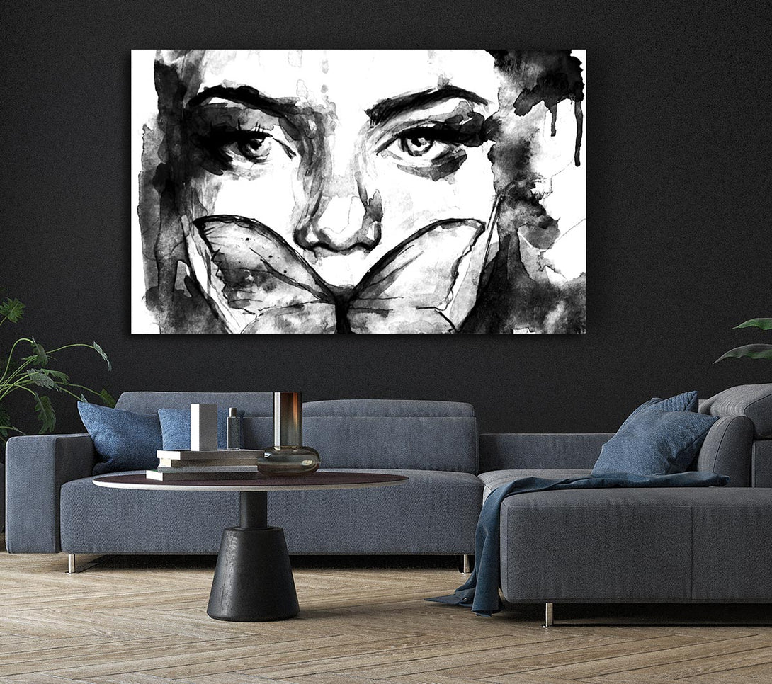  A Canvas Print of The Butterfly Mouth Canvas Print