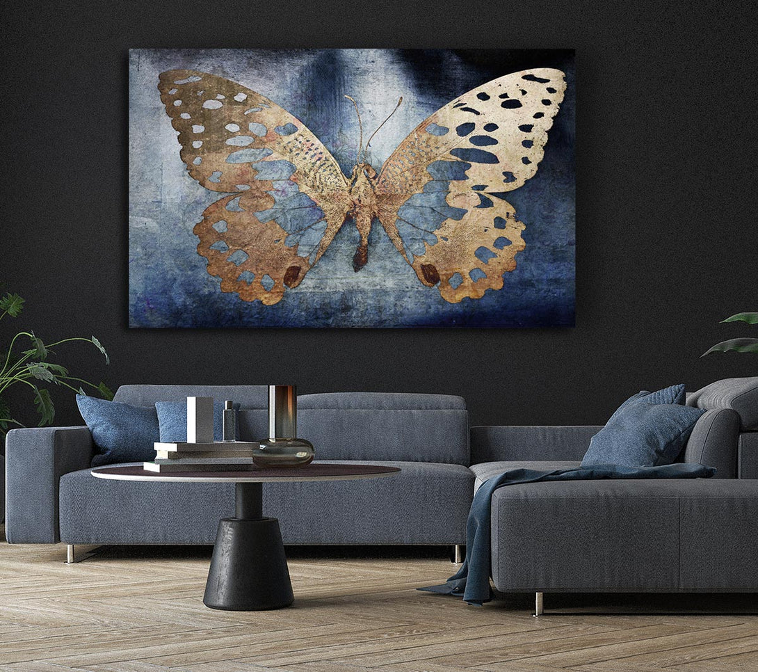  A Canvas Print of Gold Flake Butterfly Canvas Art