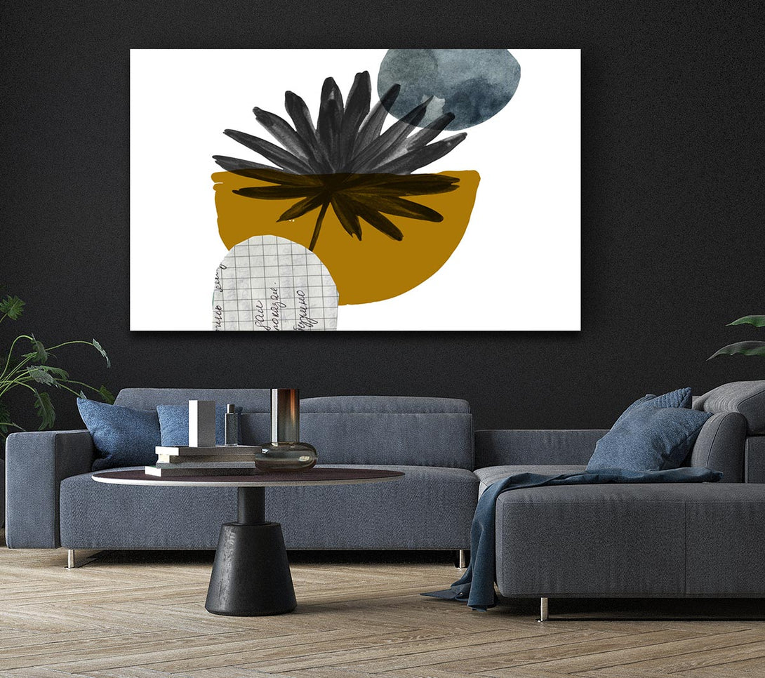  A Canvas Print of Mid Century Modern Branch Shapes Canvas Art
