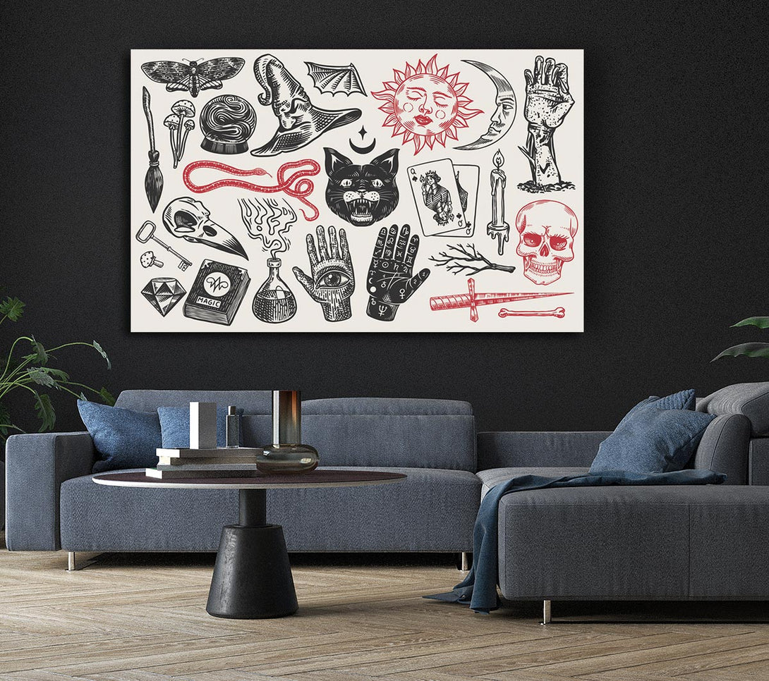  A Canvas Print of The Witch Starter Pack Canvas Wall Art