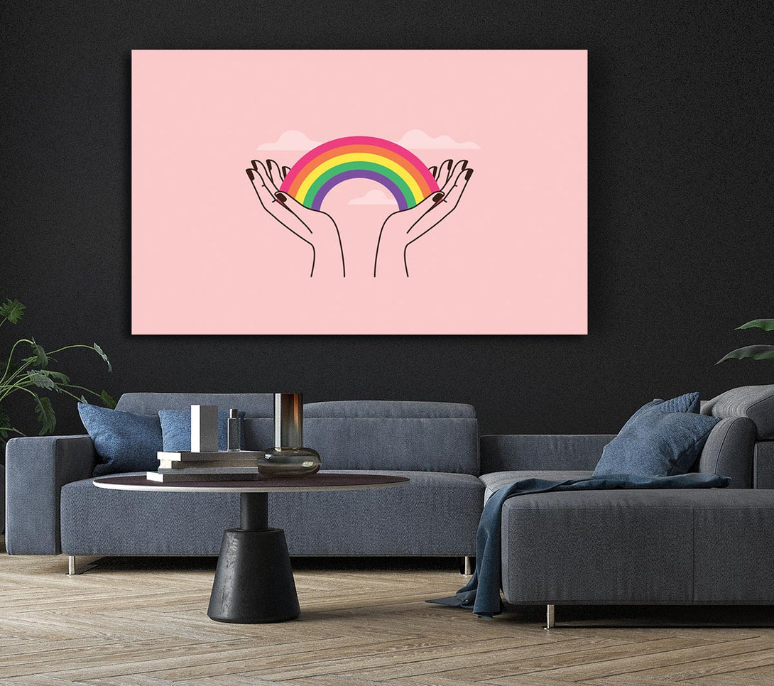  A Canvas Print of Rainbow In My Hands Canvas Art