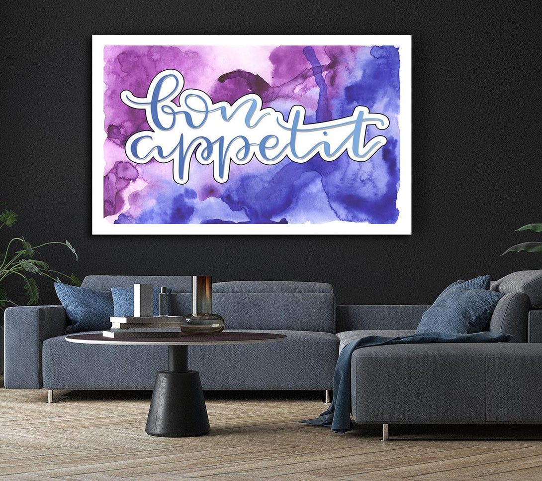  A Canvas Print of Bon Appetit Saying Canvas Art