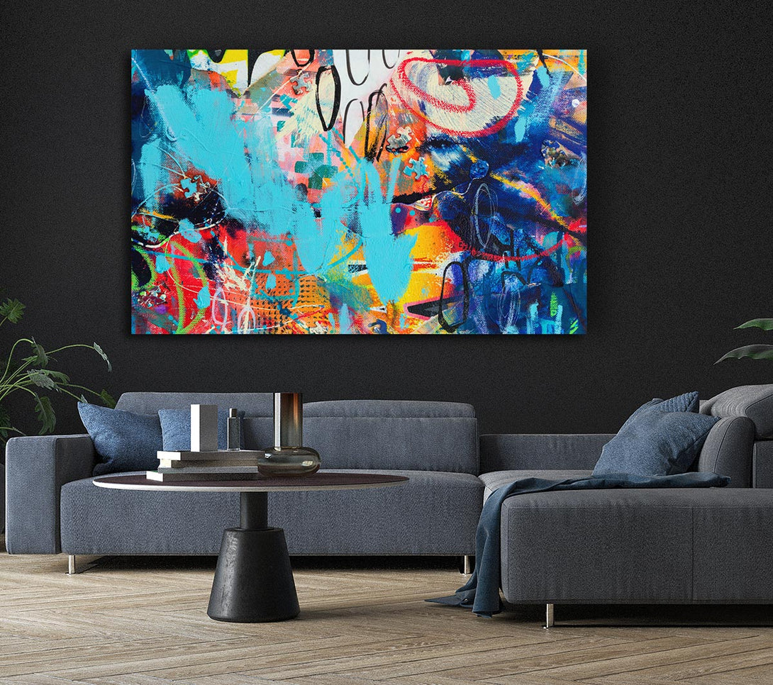  A Canvas Print of Graffiti Layers Canvas Art
