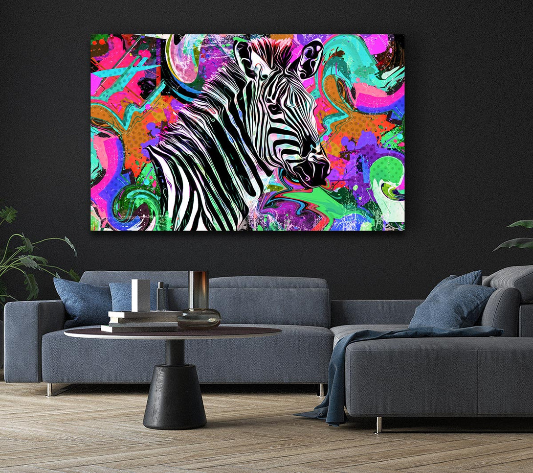  A Canvas Print of The Urban Zebra Canvas Wall Art