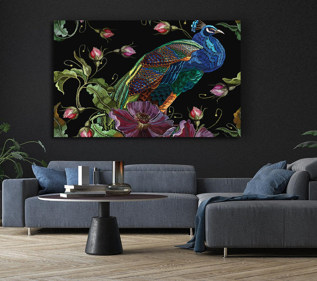  A Canvas Print of The Beautiful Peacock Nest Canvas Wall Art