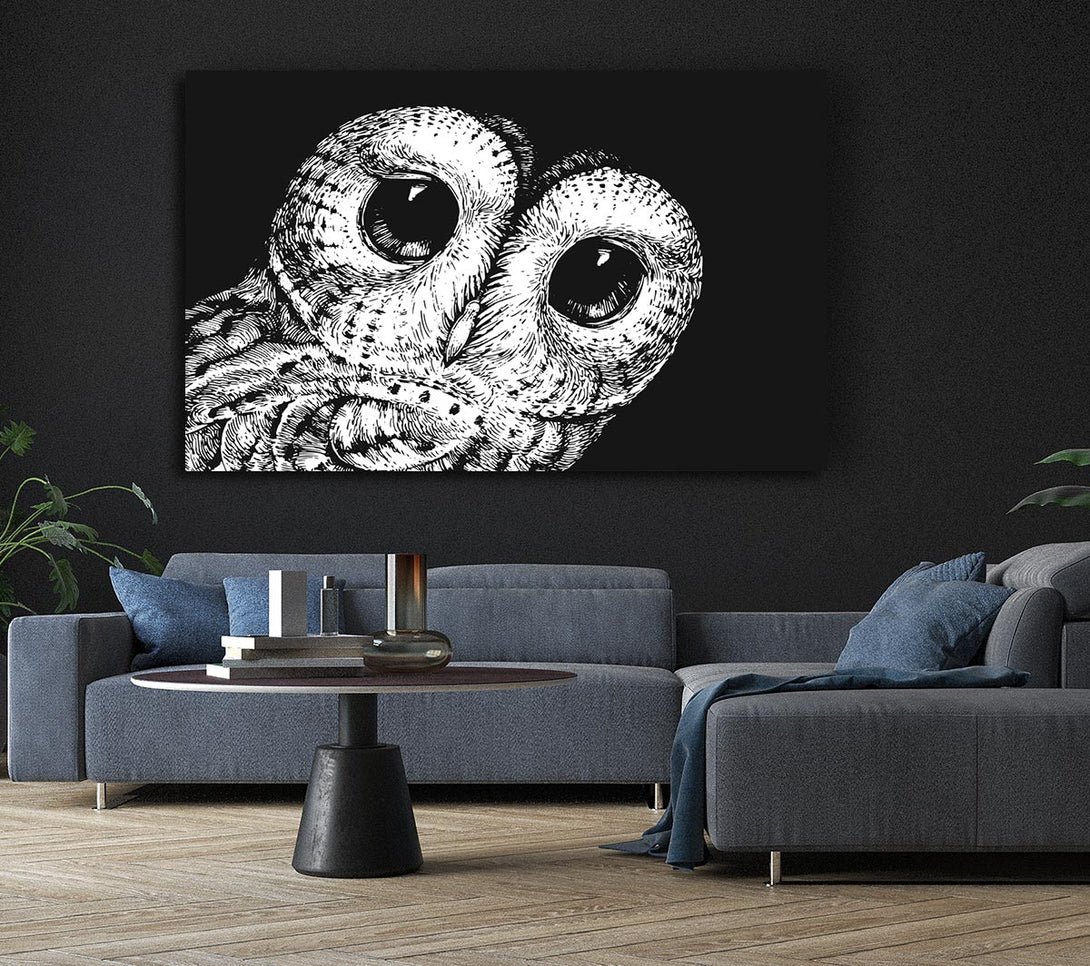  A Canvas Print of The Big Eyed Owl Canvas Art