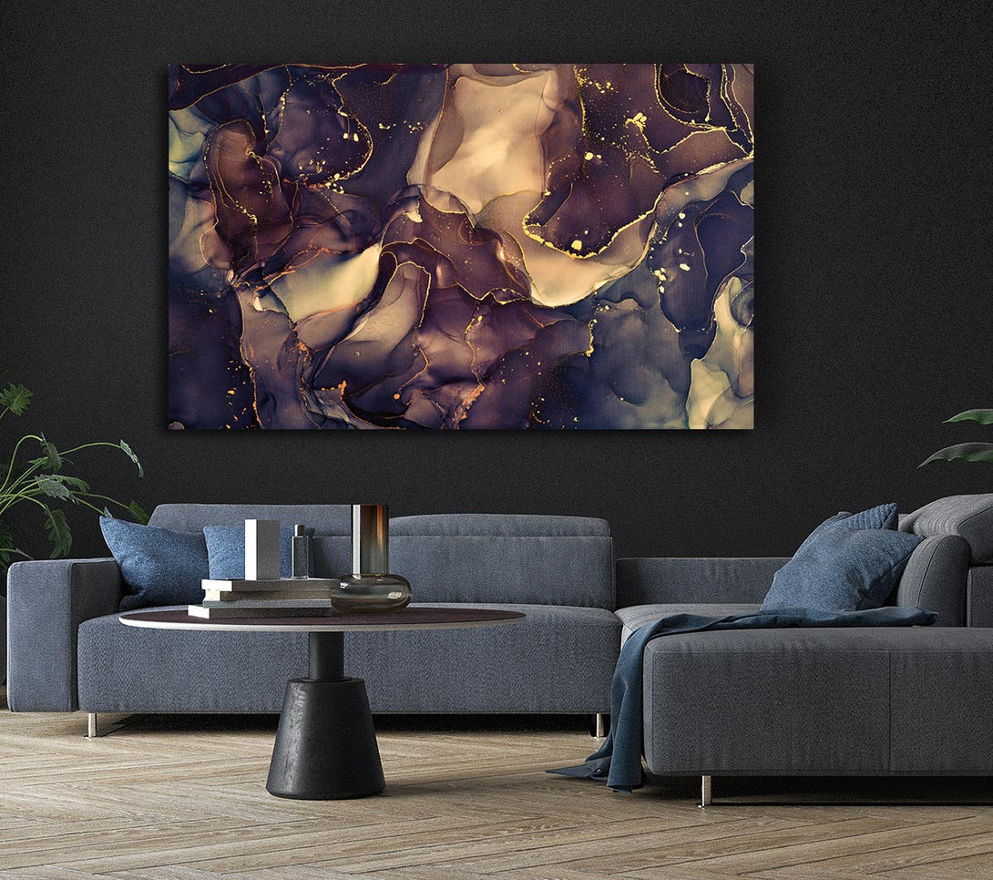  A Canvas Print of Smokey Chocolate Gold Canvas Print