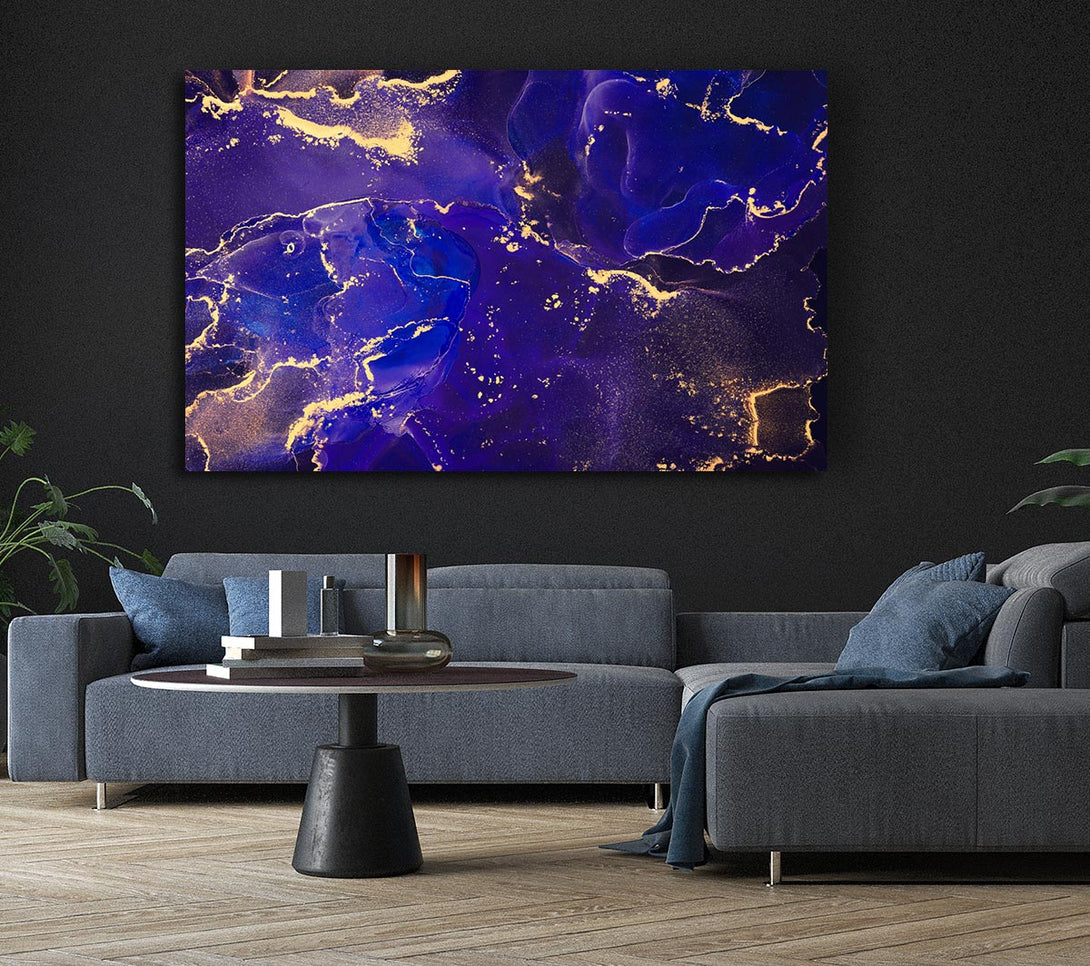  A Canvas Print of Royal Blue Glitter Canvas Print