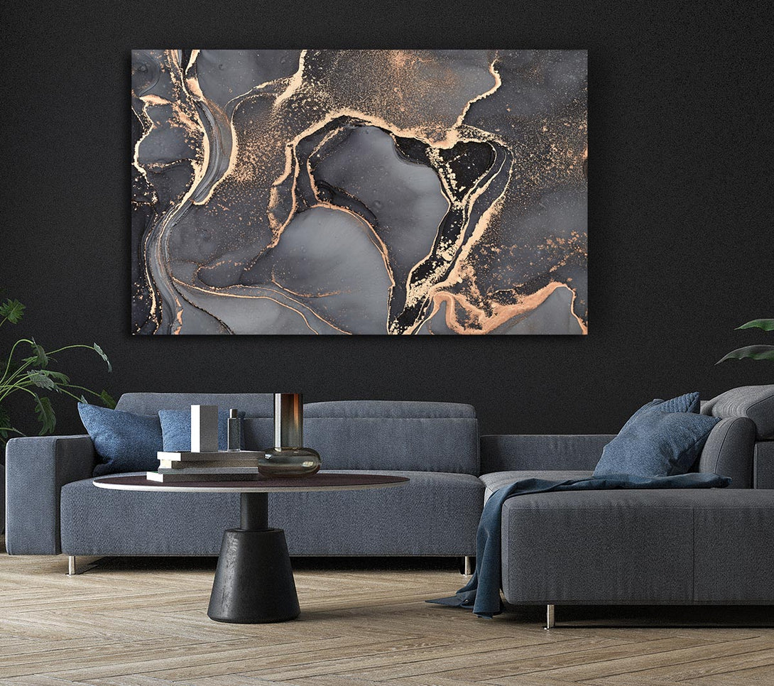  A Canvas Print of The Dark Grey Darkness Glitter Canvas Wall Art