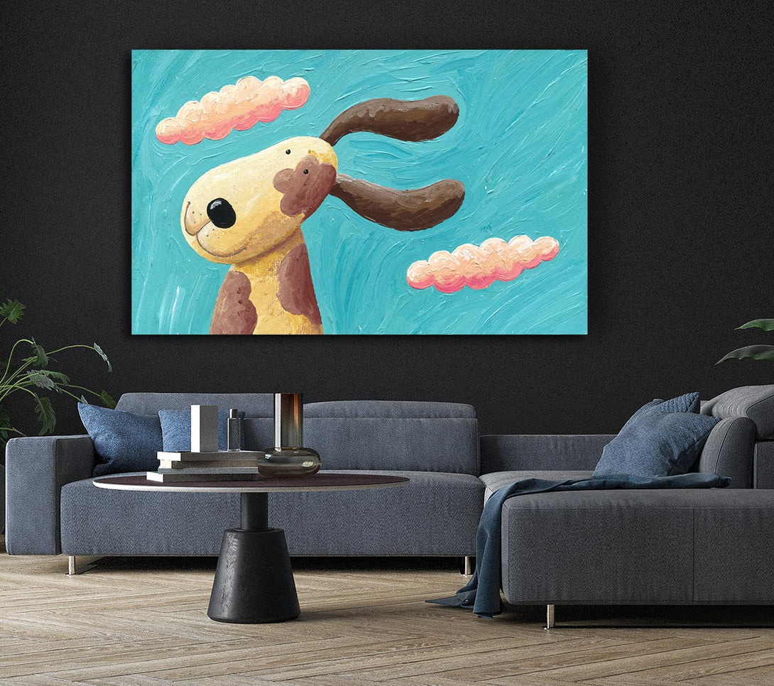  A Canvas Print of The Dog In The Wind Canvas Print