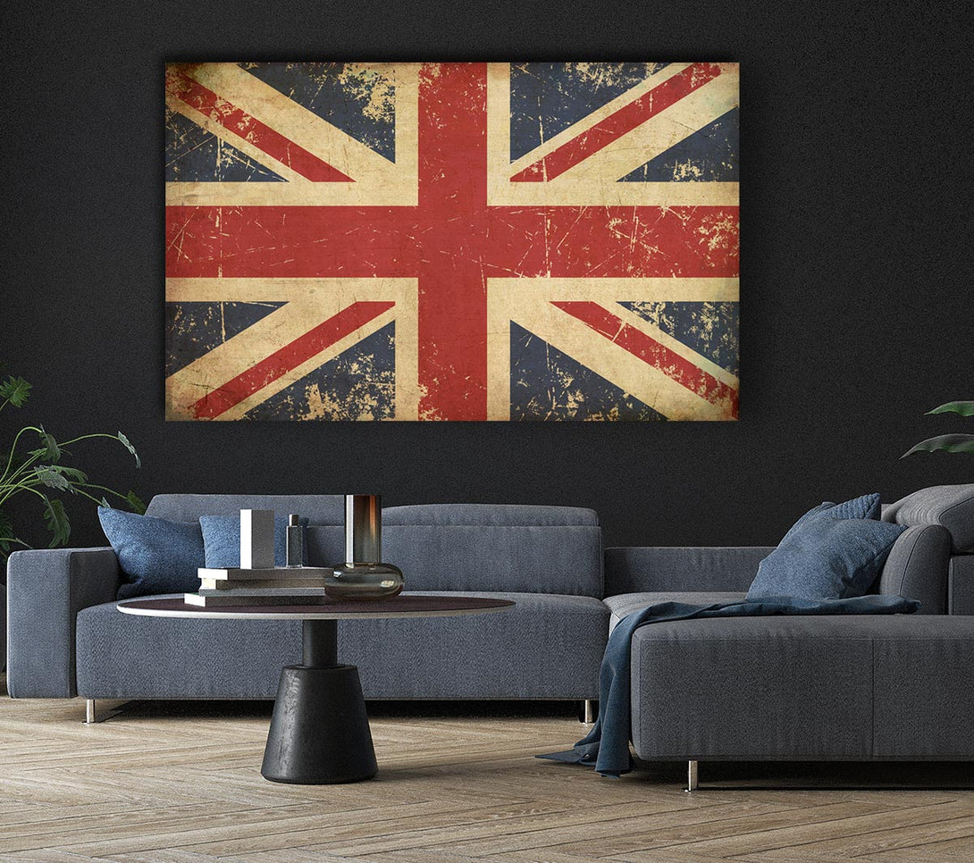 A Canvas Print of Grunge Union Jack Erosion Canvas Print
