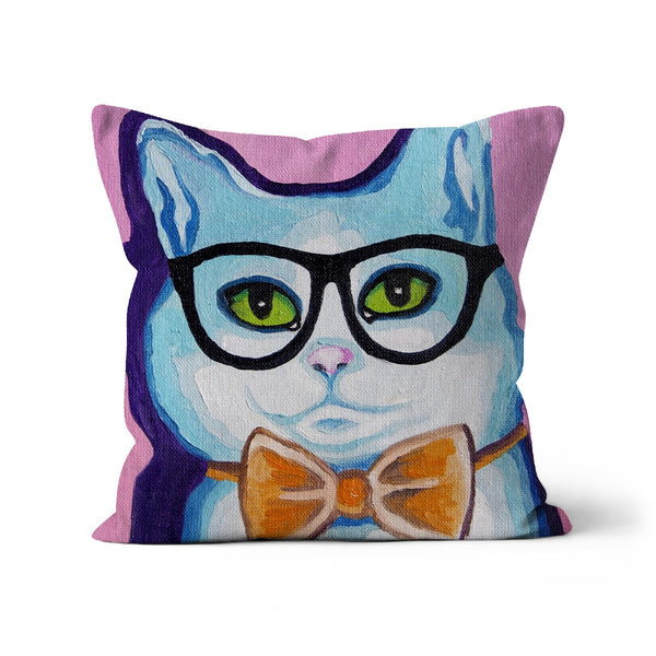 Kinderkissen Katze mit Brille