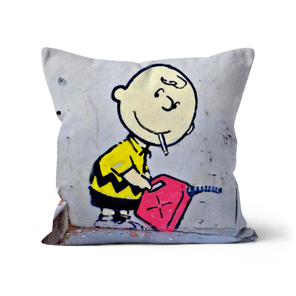 Charlie Brown Banksy Kissen