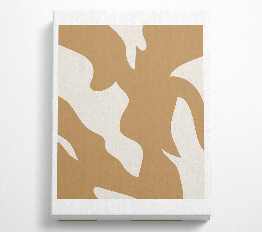  A Canvas Print of Beige Shapes Canvas Wall Art