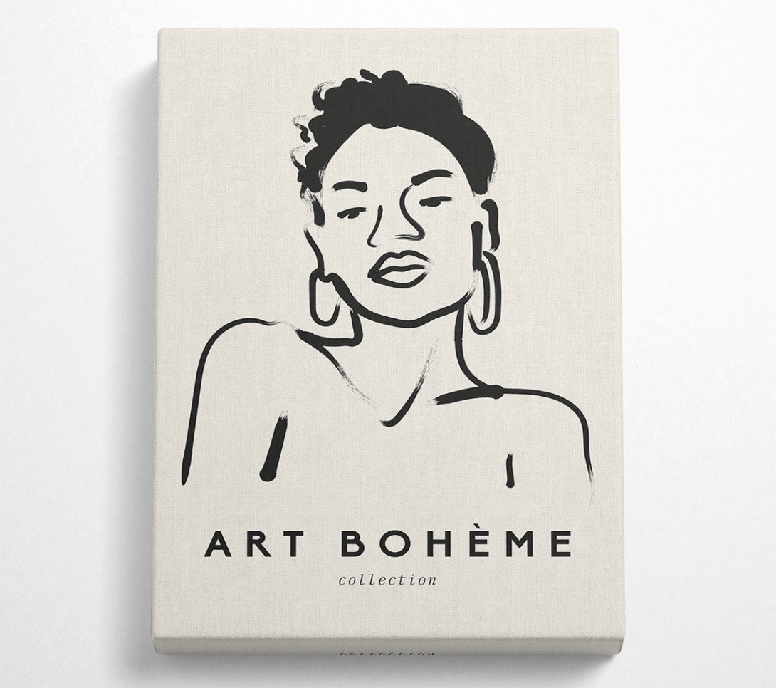  A Canvas Print of Woman With Earrings Canvas Print