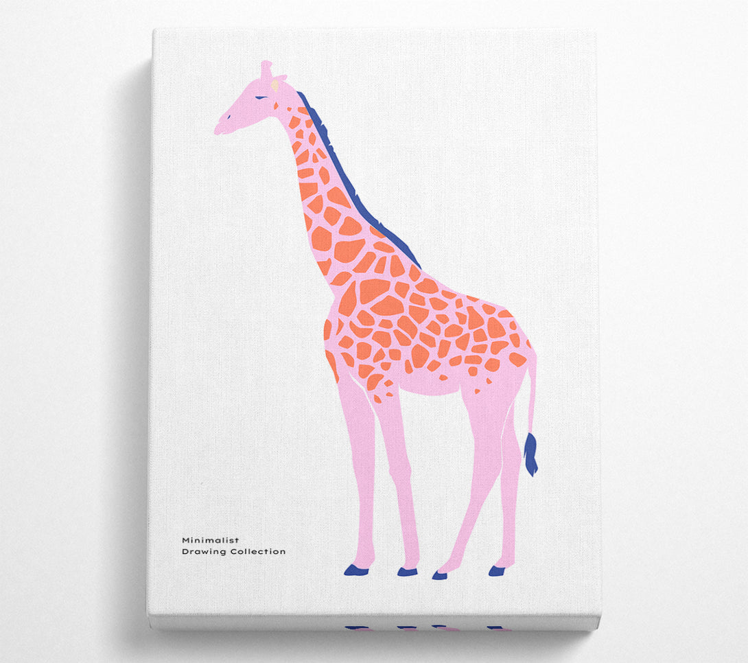  A Canvas Print of Pink Giraffe Canvas Art