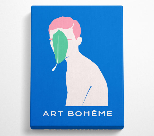  A Canvas Print of The Leaf On His Face Canvas Print