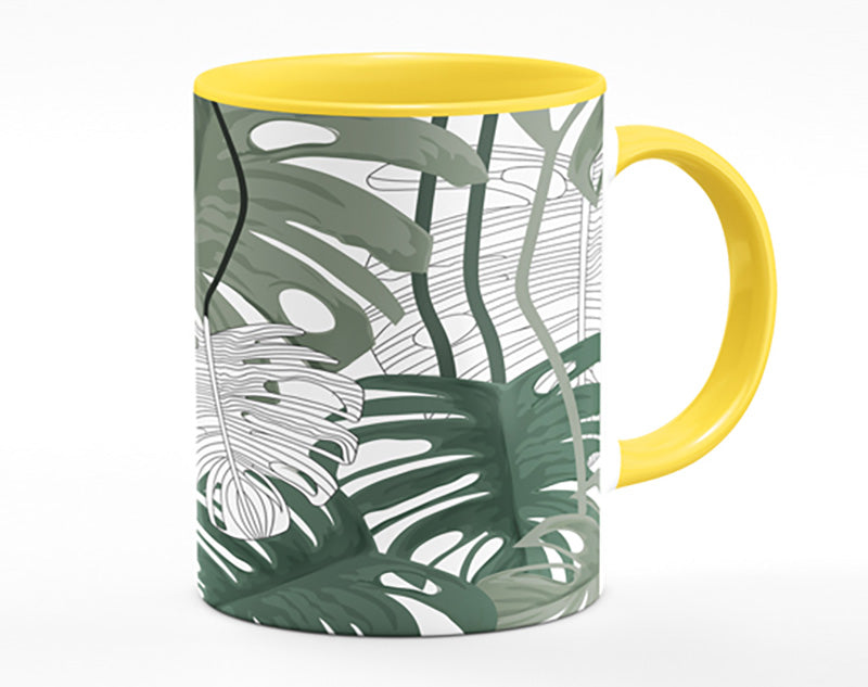 Cheese Plant Leaves Mug