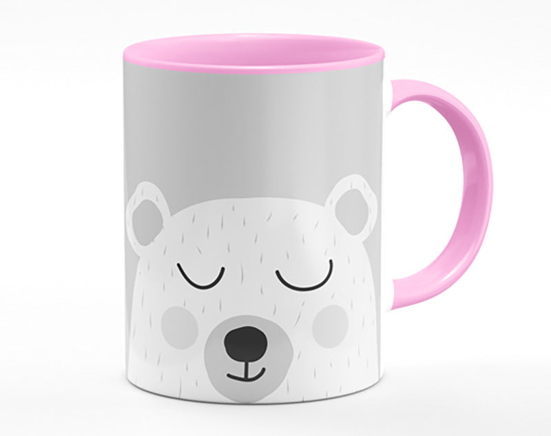 The Cute Bear Head Grey Mug